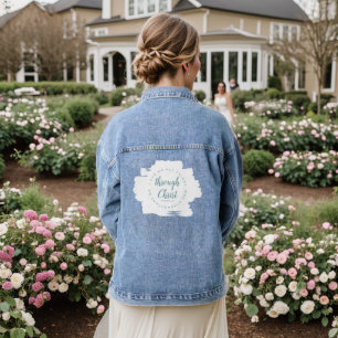 I Can Do All Things Bible Verse Design Denim Jacket