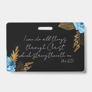 I Can Do All Things Bible Verse ID Badge