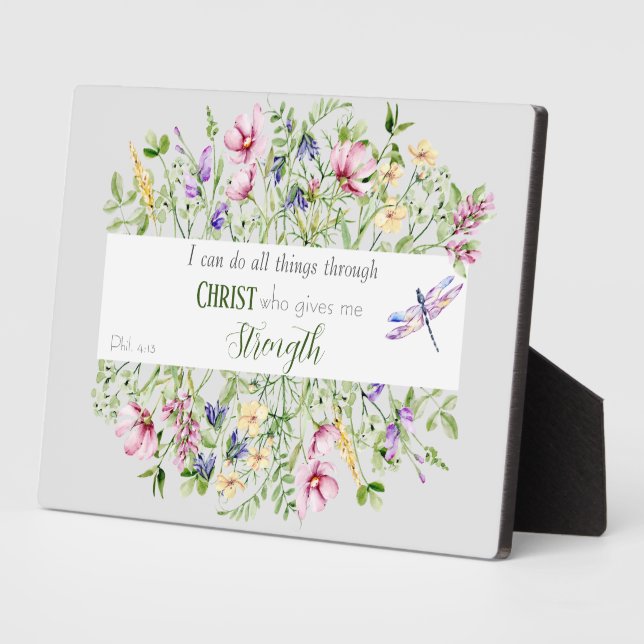 I Can Do All Things Bible Verse Plaque (Side)
