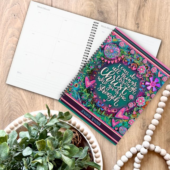 I Can Do All Things Bible Verse Pretty Floral Planner (Creator Uploaded)