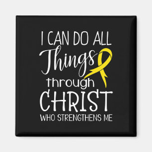 I Can Do All Things Childhood Cancer Awareness  Magnet