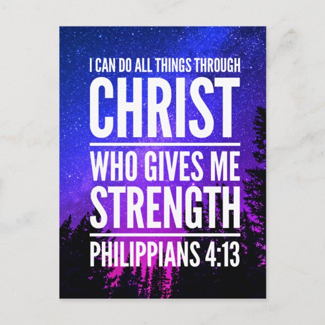 I Can Do All Things Christian Bible Verse Postcard (Front)