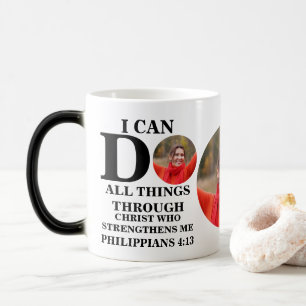 I can do all things Christian photo Bible verse Magic Mug