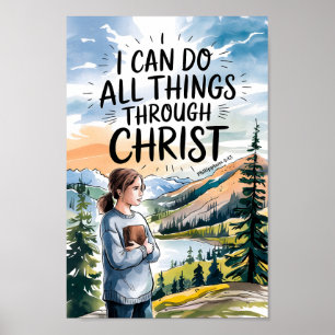 I Can Do All Things Christian Teen Girl Wall Art
