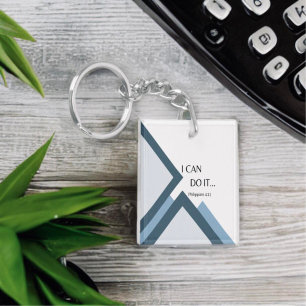 I can do all things Double-sided Square Keychain