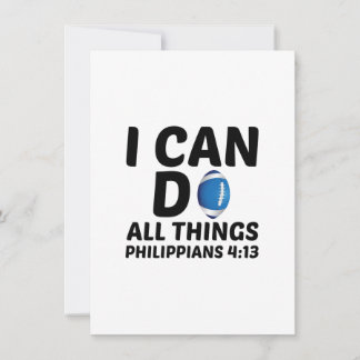 I CAN DO ALL THINGS FOOTBALL CARD