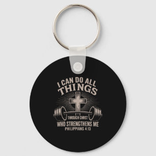 I Can Do All Things Funny Christian Workout Gym Je Key Ring
