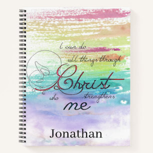 I can do all things, personalised notebook