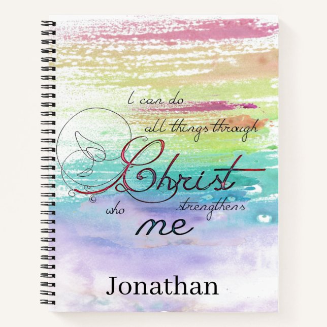 I can do all things, personalised notebook (Front)
