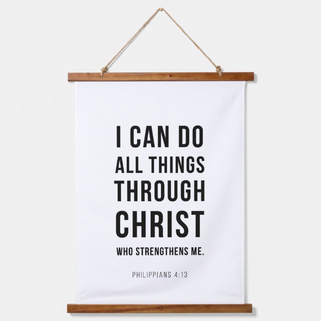 I Can Do All Things Philippians 4:13 Hanging Tapestry (Front)