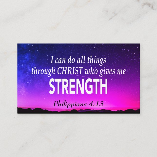 I CAN DO ALL THINGS | Philippians 4:13 | Scripture Business Card (Front)
