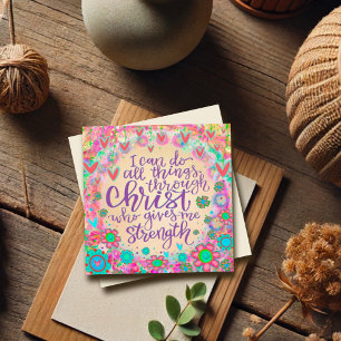 I Can do all Things Pretty Pastel Floral Inspiring