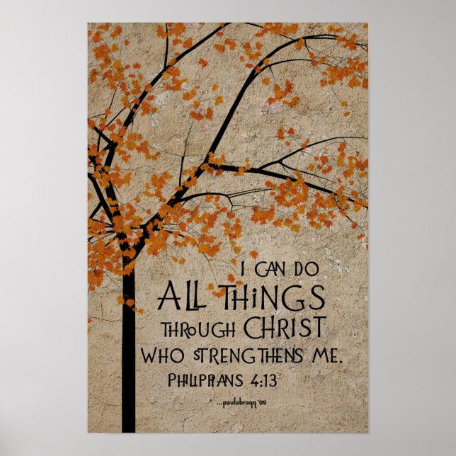I can do ALL Things.. (Scripture: Philippians 4:13 Poster (Front)