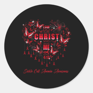I Can Do All Things Sickle Cell Anaemia Awareness Classic Round Sticker