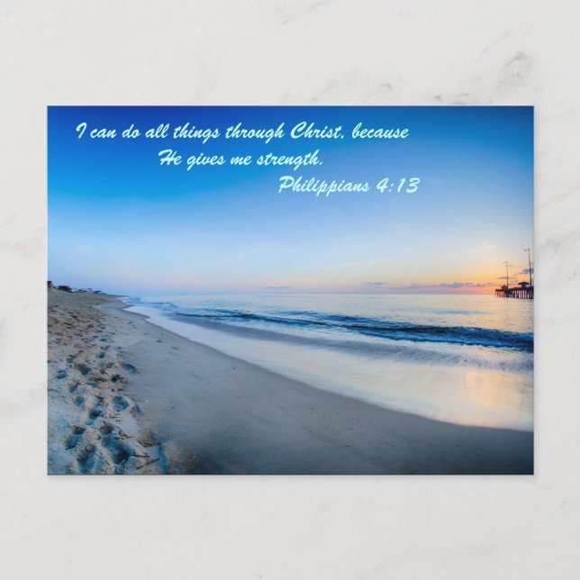 I can do all things through Christ, because he giv Postcard (Front)