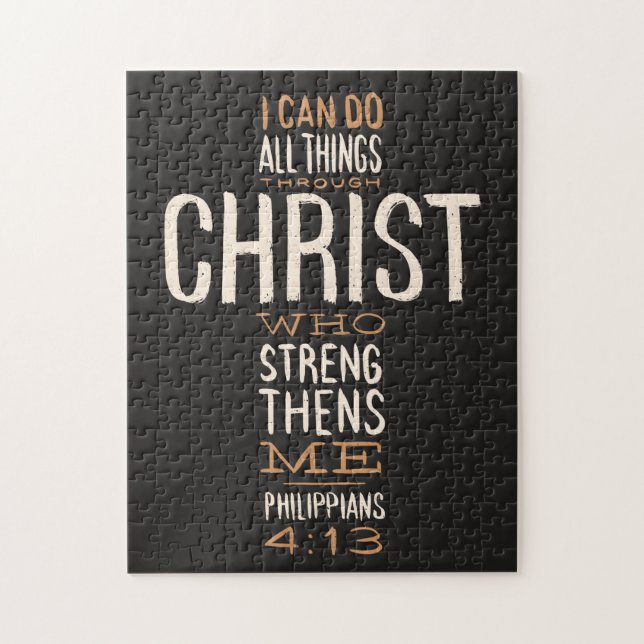 I Can Do All Things Through Christ Bible Verse Jigsaw Puzzle (Vertical)