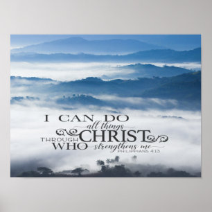 I can do all things through Christ Bible Verse  Poster