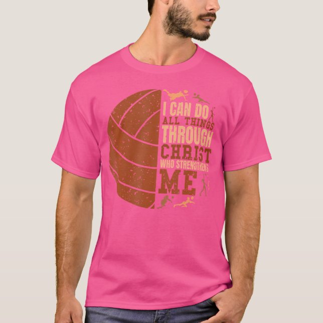 I Can Do All Things Through Christ Black History V T-Shirt (Front)