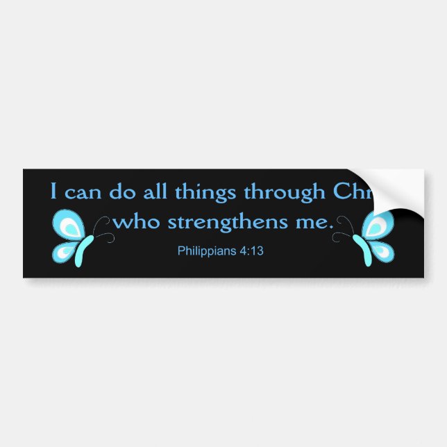 I can do all things through Christ Bumper Sticker (Front)