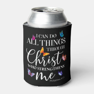 I Can Do All Things Through Christ Butterfly Art Cooler