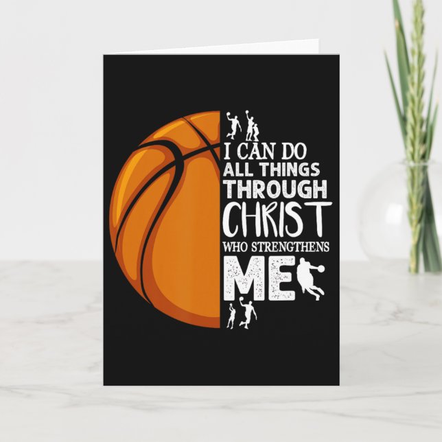 I Can Do All Things Through Christ Bysketbyll Chri Card (Front)