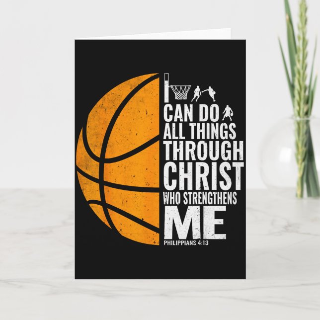 I Can Do All Things Through Christ Christian Baske Card (Front)