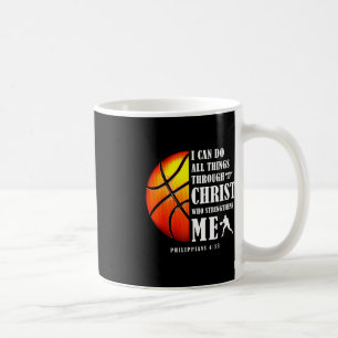 I Can Do All Things Through Christ Christian Baske Coffee Mug