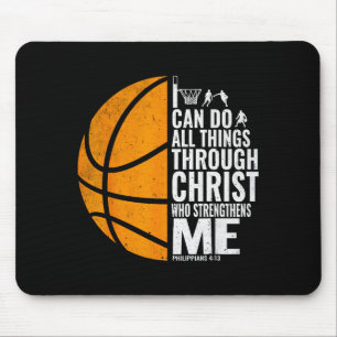 I Can Do All Things Through Christ Christian Baske Mouse Mat