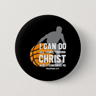 I Can Do All Things Through Christ Christian Byske 6 Cm Round Badge