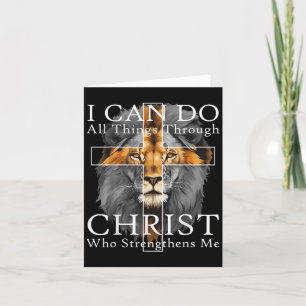 I Can Do All Things Through Christ Christian Lion Card