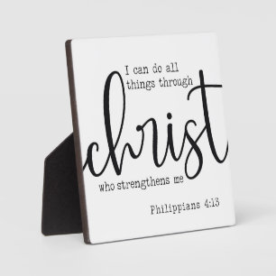 I can do all things through Christ Christian Sign Plaque