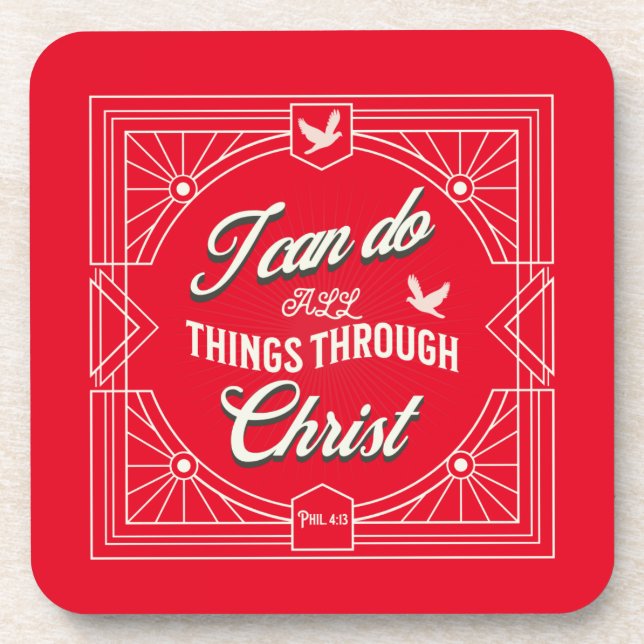 I Can Do All Things Through Christ Coaster (Front)
