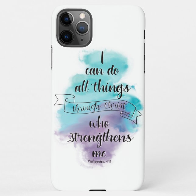 I can do all things through Christ iPhone Case (Back)