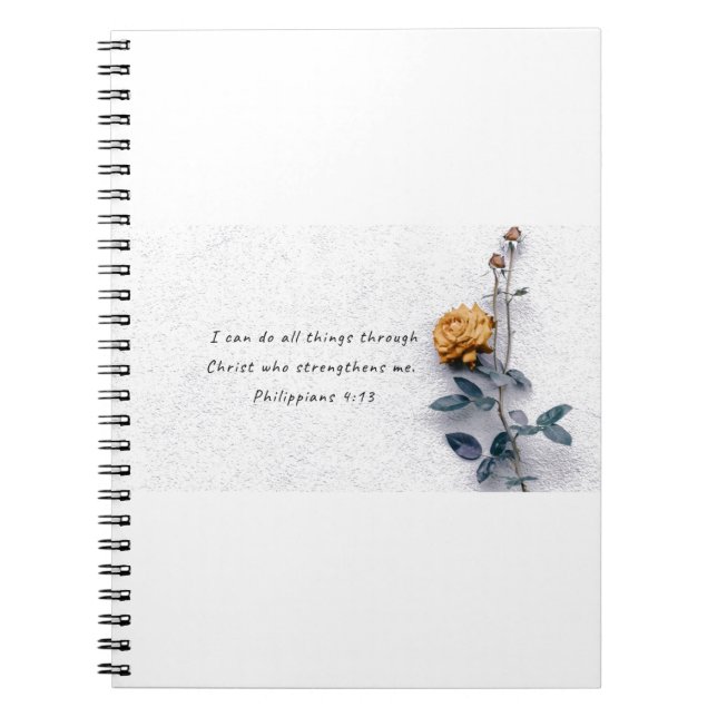 I can do all things through Christ Notebook  (Front)