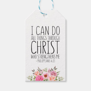 I Can Do All Things Through Christ, Philippians 4 Gift Tags