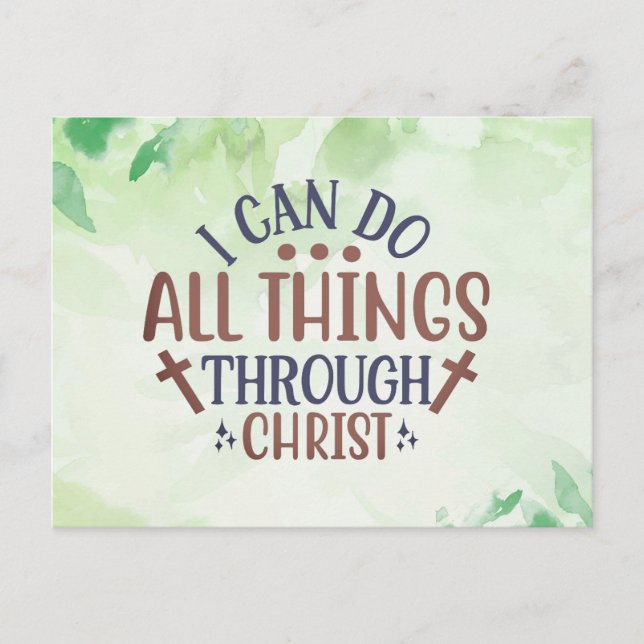 I can do all things through Christ Postcard (Front)