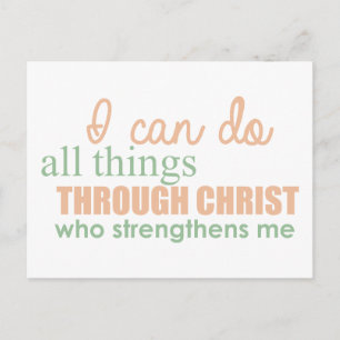 i can do all things through christ postcard