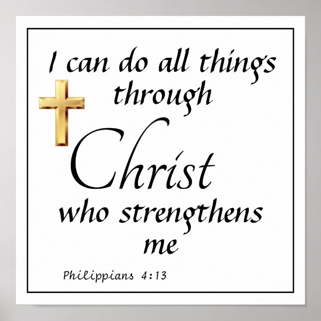 I can do all things through Christ Poster (Front)