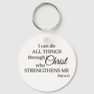 I Can Do All Things Through Christ Scripture Key Ring