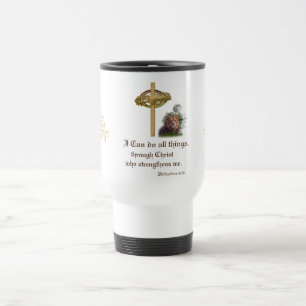 I can do all things through Christ scripture Travel Mug