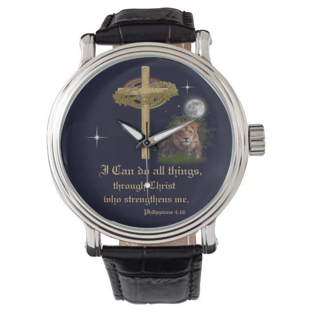 I can do all things through Christ scripture Watch (Front)