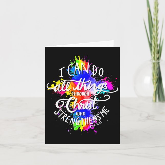 I Can Do All Things Through Christ Who Strengthens Card (Front)