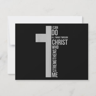 I Can Do All Things Through Christ Who Strengthens Holiday Card