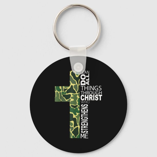 I Can Do All Things Through Christ Who Strengthens Key Ring (Front)