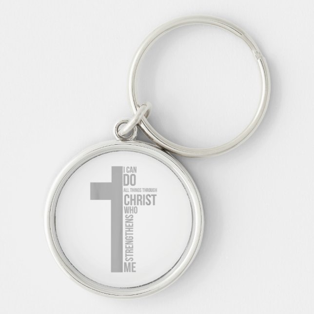 I Can Do All Things Through Christ Who Strengthens Key Ring (Front)