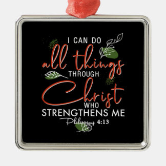 I Can Do All Things Through Christ Who Strengthens Metal Tree Decoration