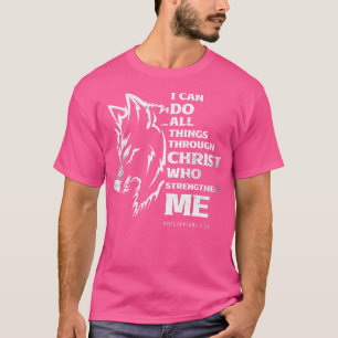 I Can Do All Things Through Christ Wolf Faith Men T-Shirt