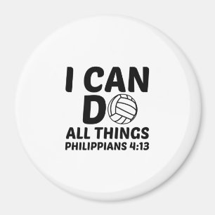 I CAN DO ALL THINGS VOLLEYBALL MAGNET