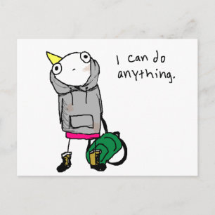 I can do anything. postcard