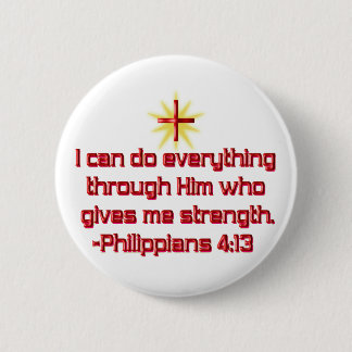 I Can Do Everything through Him 6 Cm Round Badge